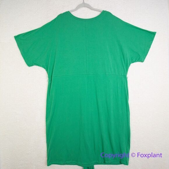New! Eloquii Women's Plus Size Cross Front Flutter Sleeve Dress in green, 20 - Picture 9 of 16